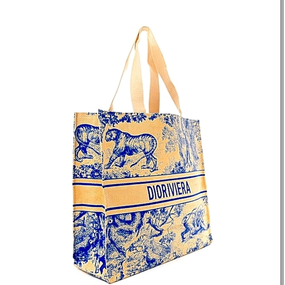 Christian Dior Straw Dioriviera Tote 42.5 x 37 x 15cm